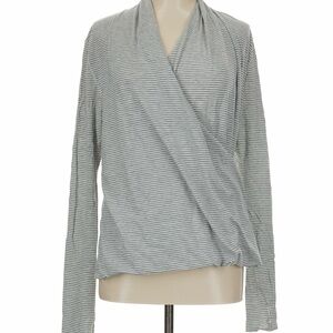 Lululemon Gray Striped Women's Wrap Top